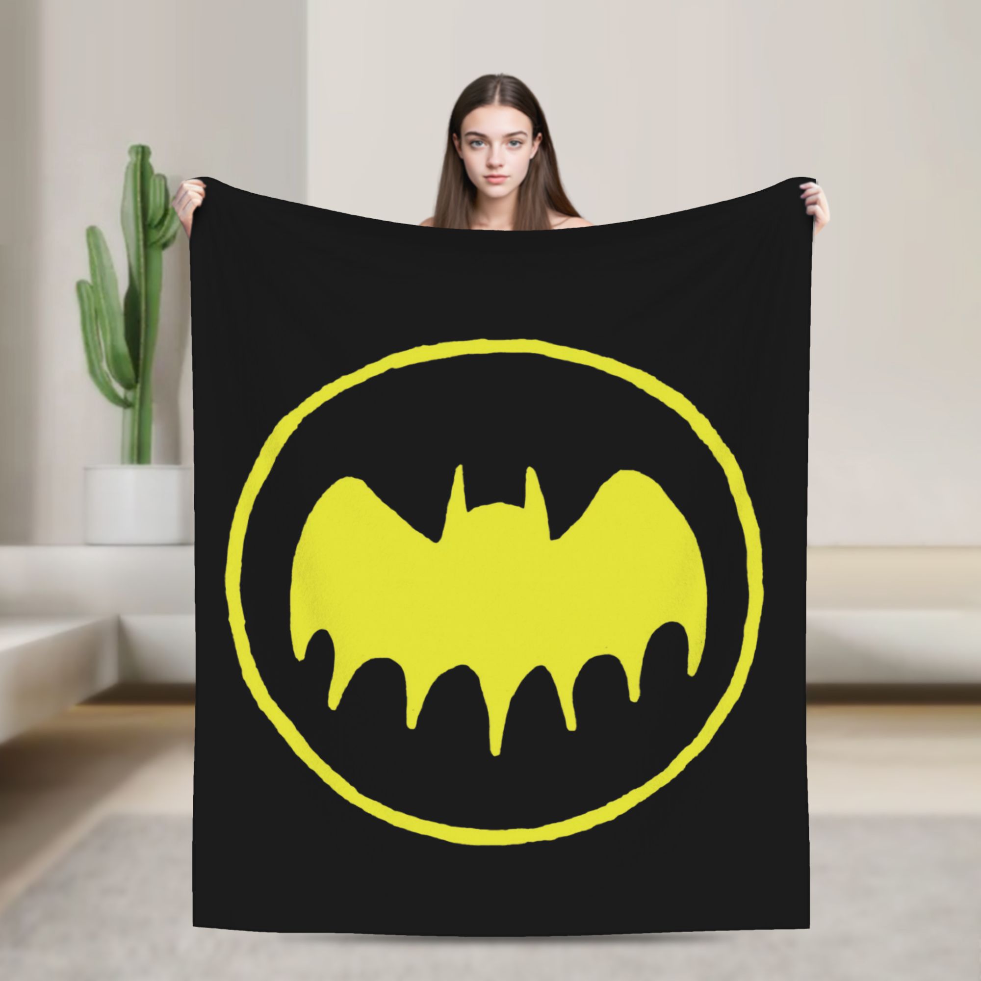 Home Textiles Blanket - Batmans Yellow Circle Logo Blankets Flannel