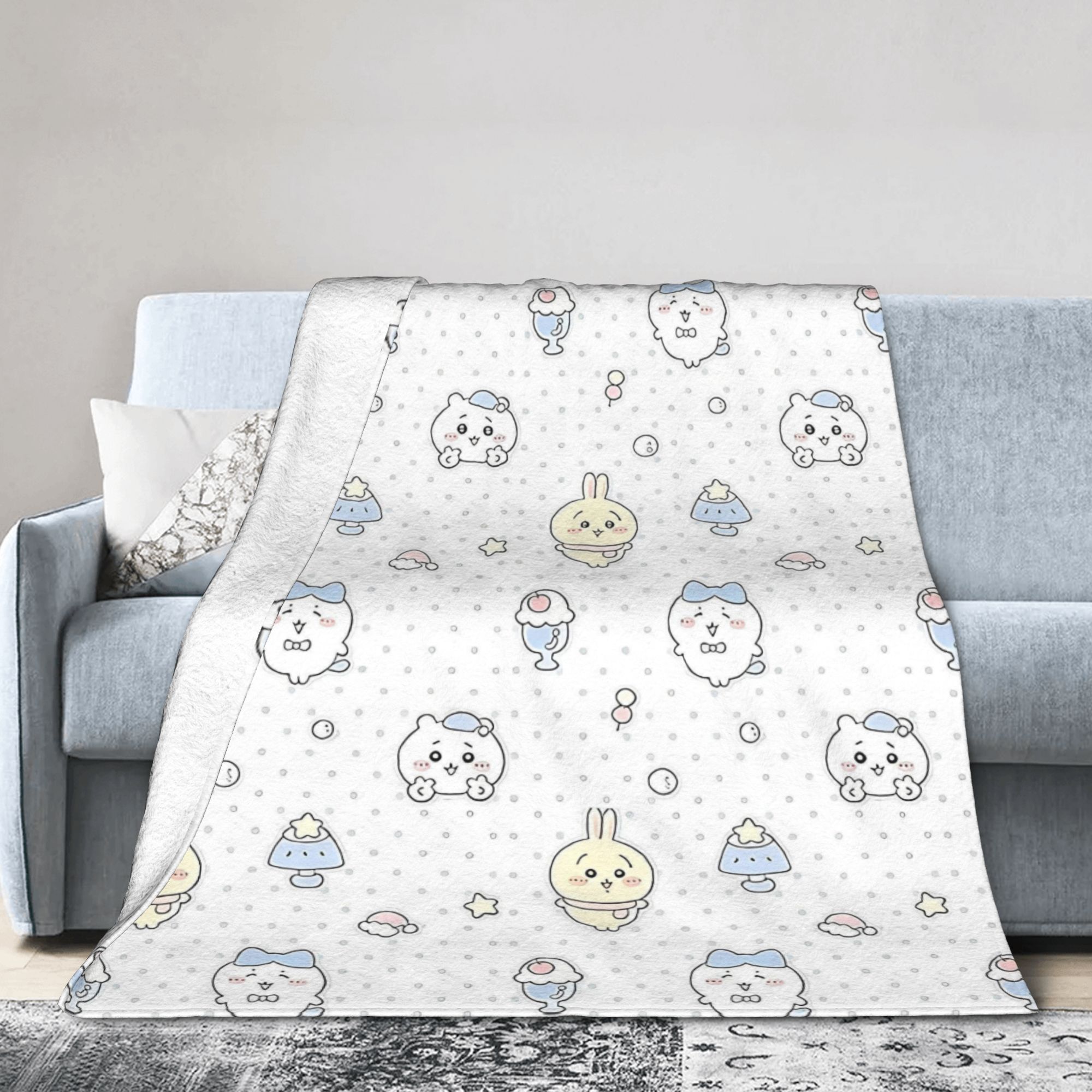 Kawaii Chiikawas Usagi Hachiwa - Home Textiles Blanket 评论和价格