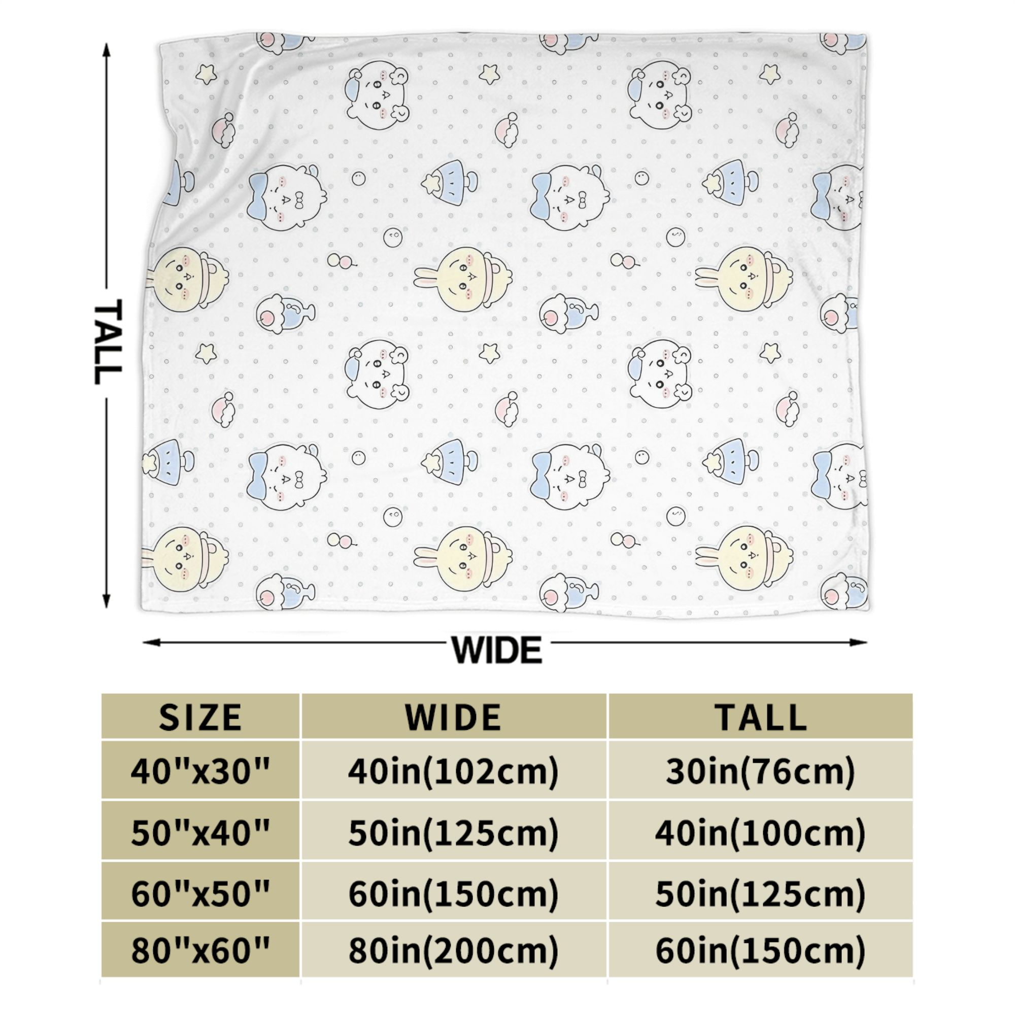 Kawaii Chiikawas Usagi Hachiwa - Home Textiles Blanket 评论和价格