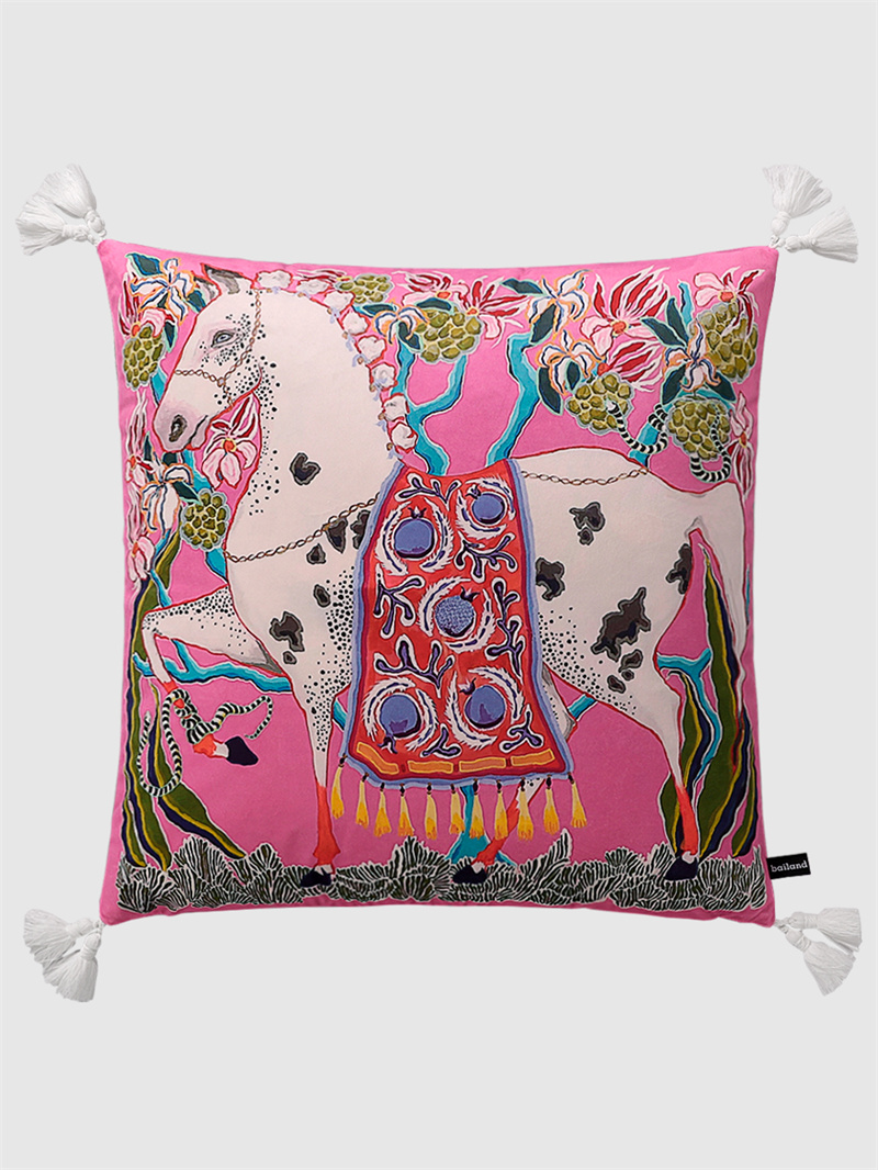 Chinoiserie Zebra With Asian P - Pillow Cover 20X20 评论和价格