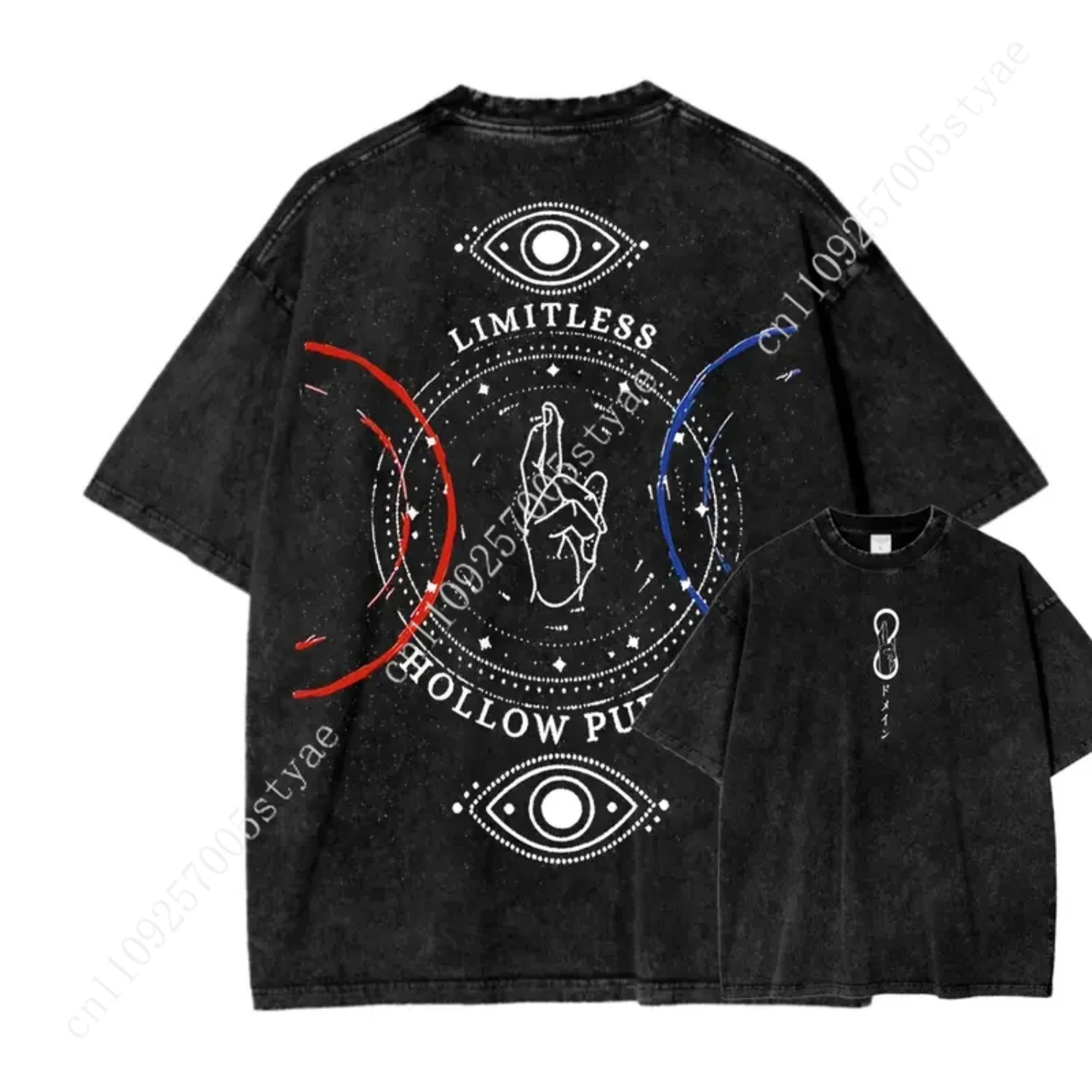 Anime  Gojo Satoru Print T-shi - Quilt Cotton Summer 评论和价格