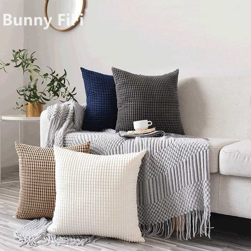 Soft Corduroy Corn Grain Home  - Pillow Cover 20X20 评论和价格