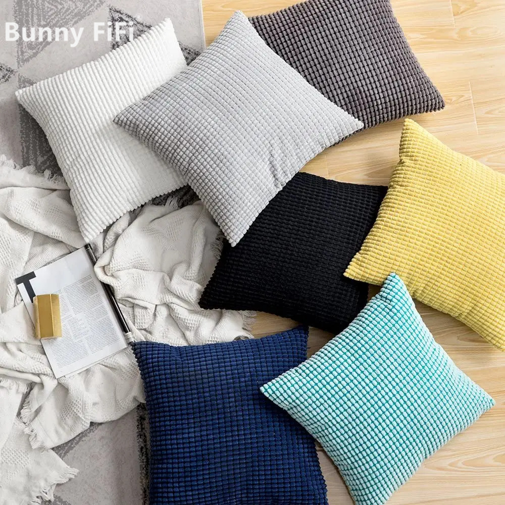 Soft Corduroy Corn Grain Home  - Pillow Cover 20X20 评论和价格