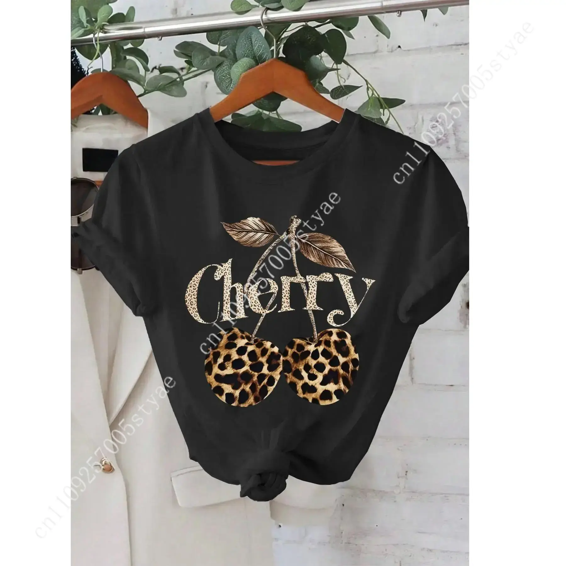Women's Cherry & Leopard Print - Quilt Cotton Summer 评论和价格