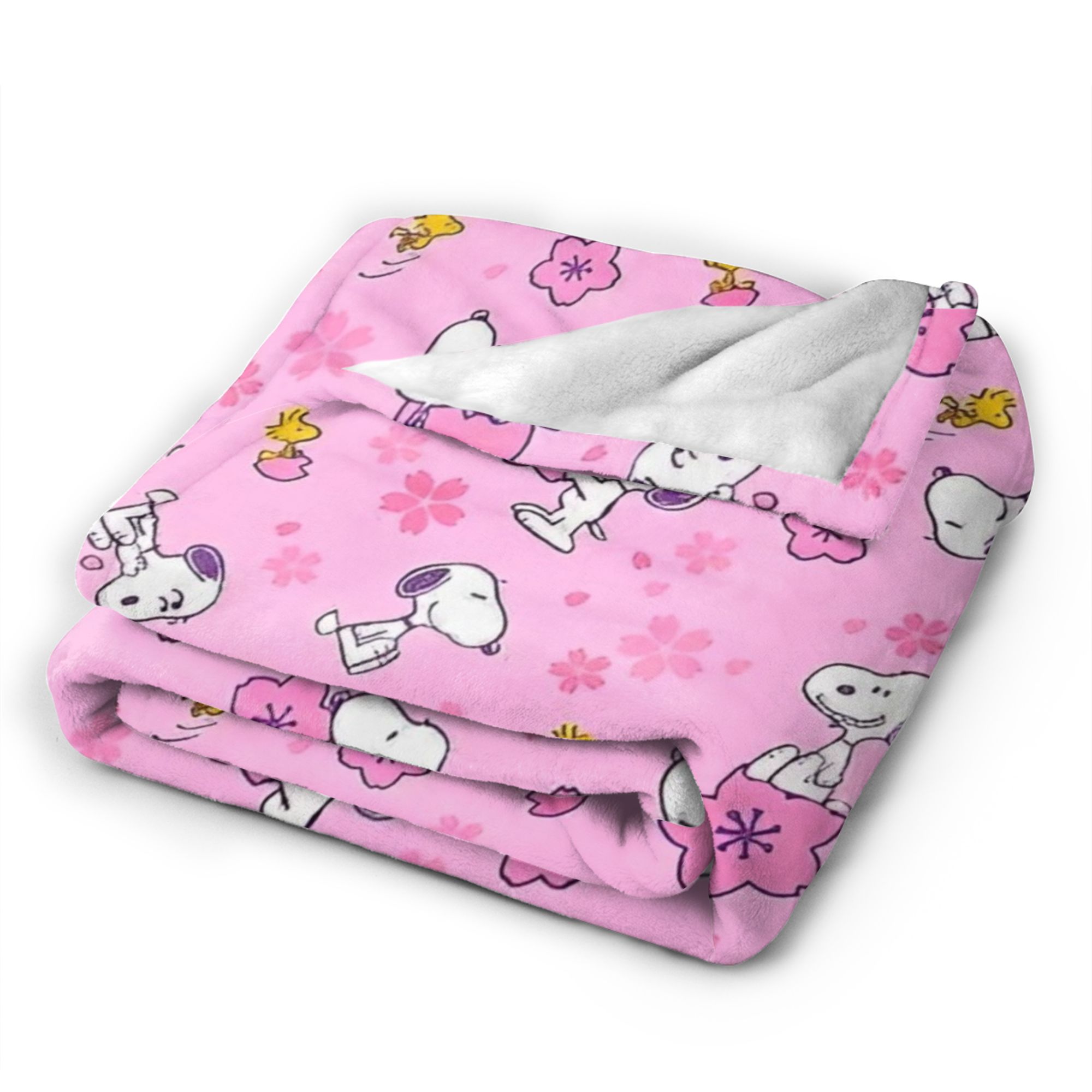 Pink Snoopys Woodstock Knitted - Home Textiles Blanket 评论和价格