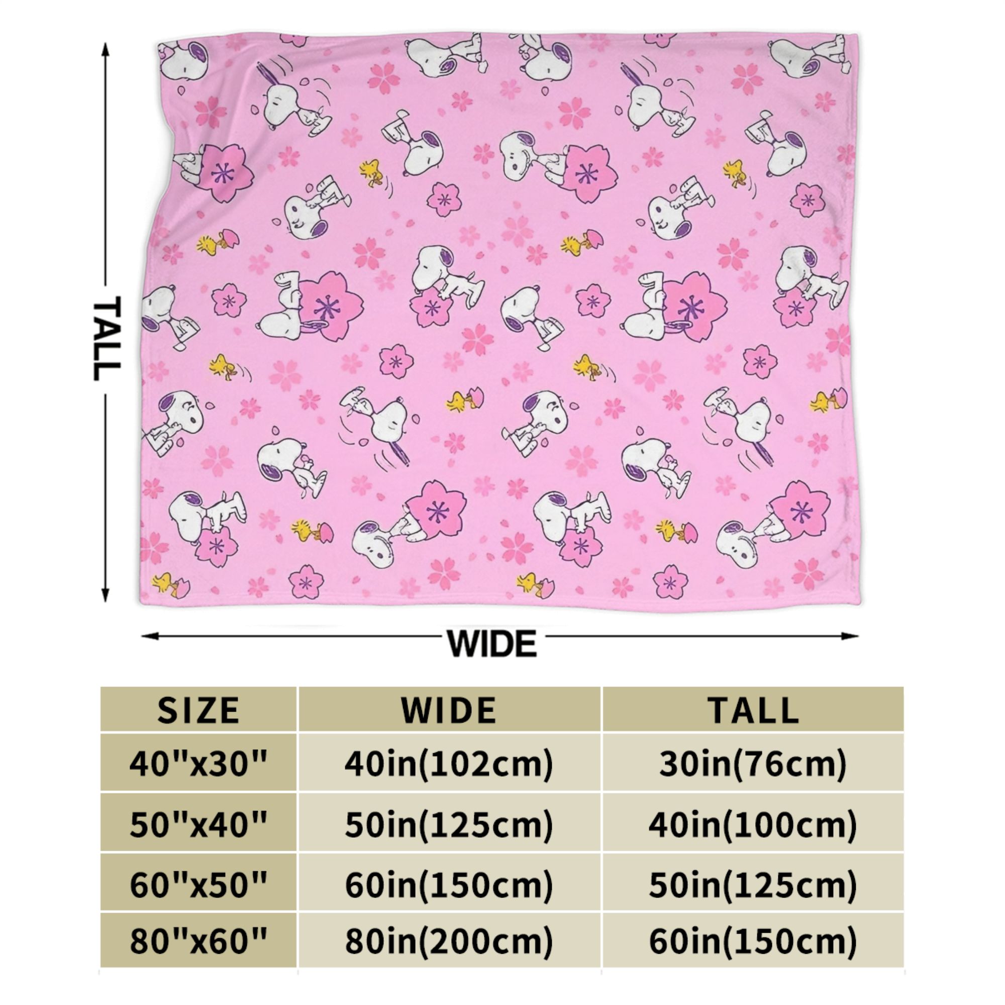 Pink Snoopys Woodstock Knitted - Home Textiles Blanket 评论和价格
