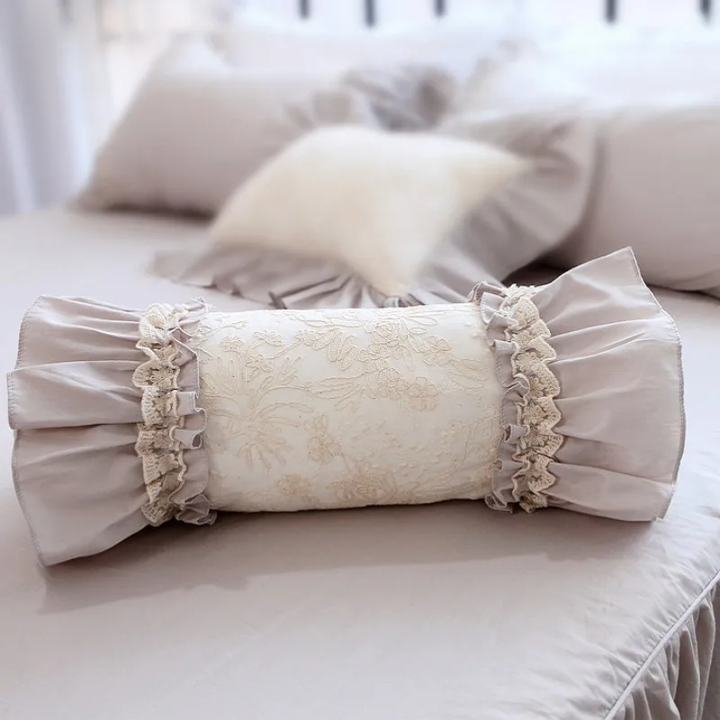 Lace Ruffle Cushion Covers Hom - Pillow Cover 20X20 评论和价格