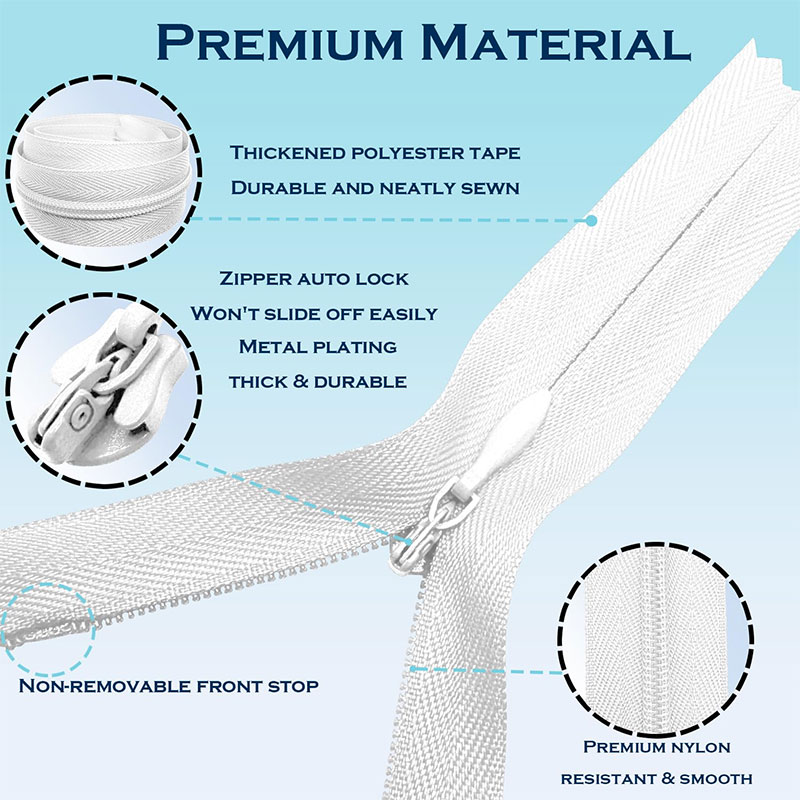 100pcs Invisible Zippers 28-60 - Home Textiles Sale 评论和价格