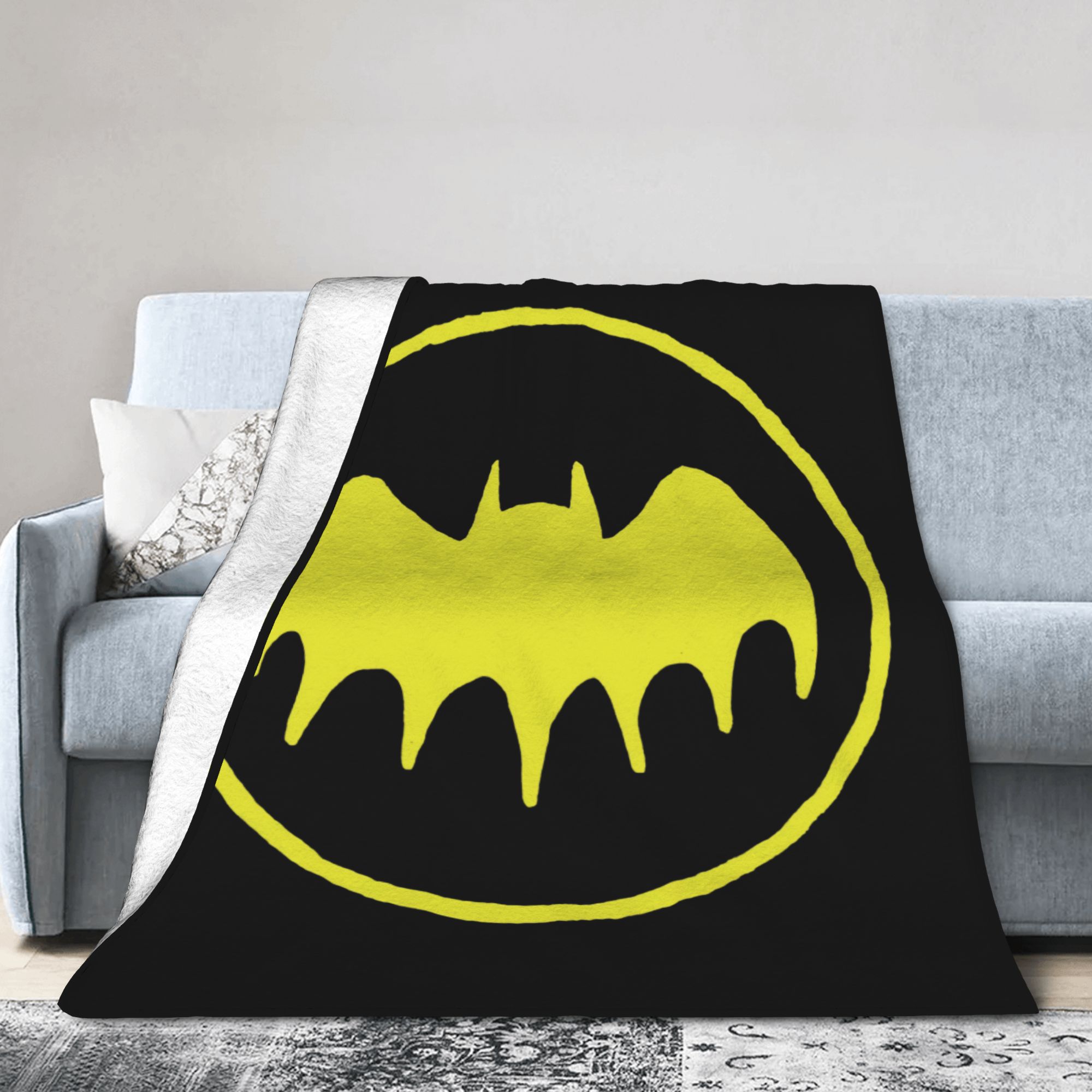Batmans Yellow Circle Logo Bla - Home Textiles Blanket 评论和价格