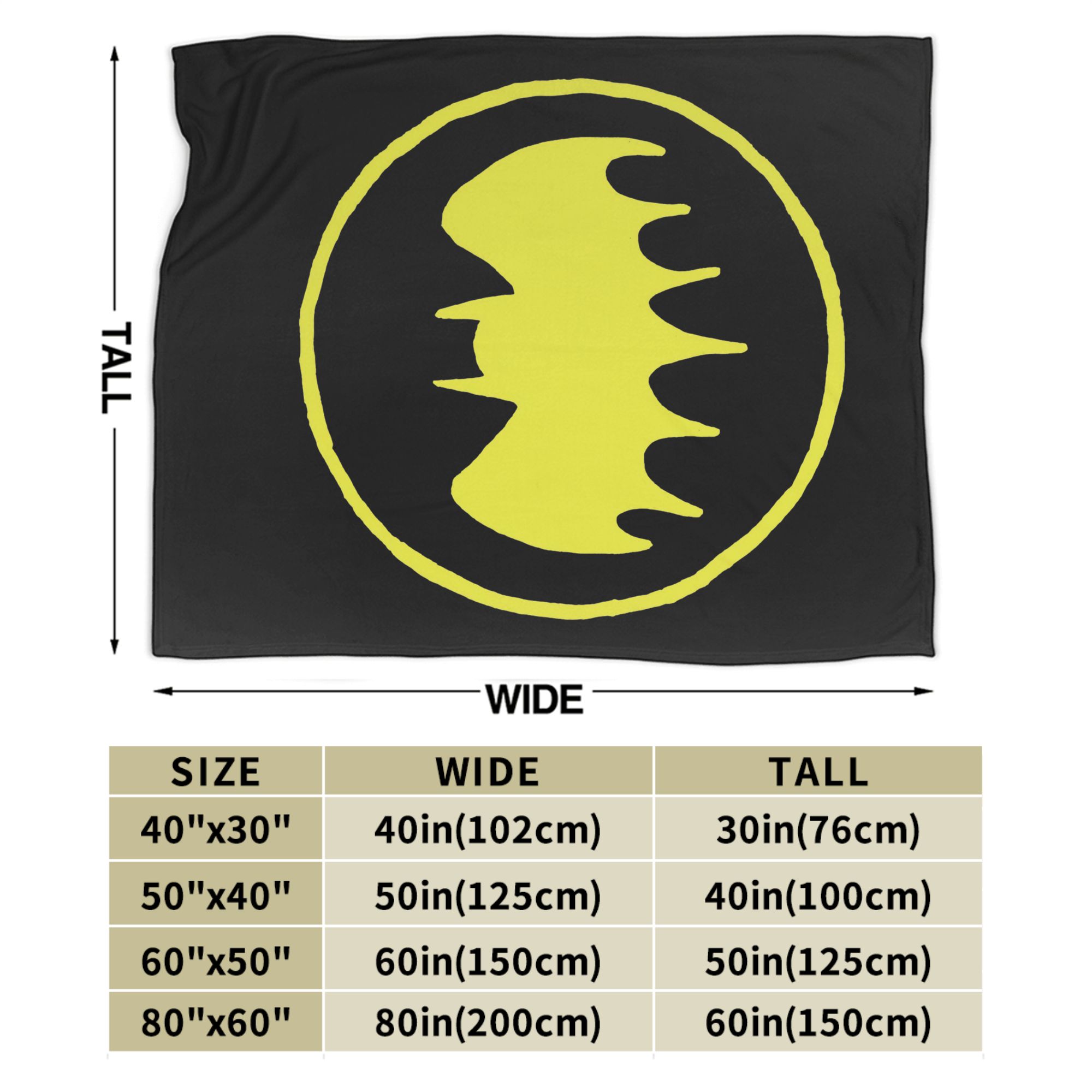 Batmans Yellow Circle Logo Bla - Home Textiles Blanket 评论和价格